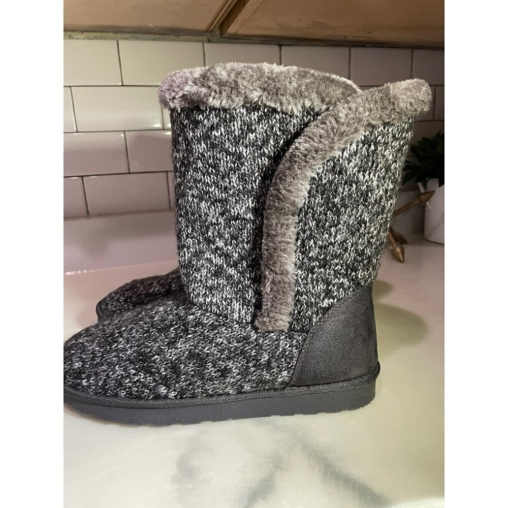 POP boots womens brown MEMORY FOAM WOMENS WINTER Mid calf BOOTS SIZE 10 COZY
